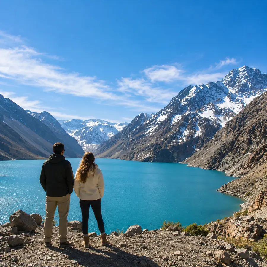 Embalse El Yeso y monta&ntilde;as del Caj&oacute;n del Maipo