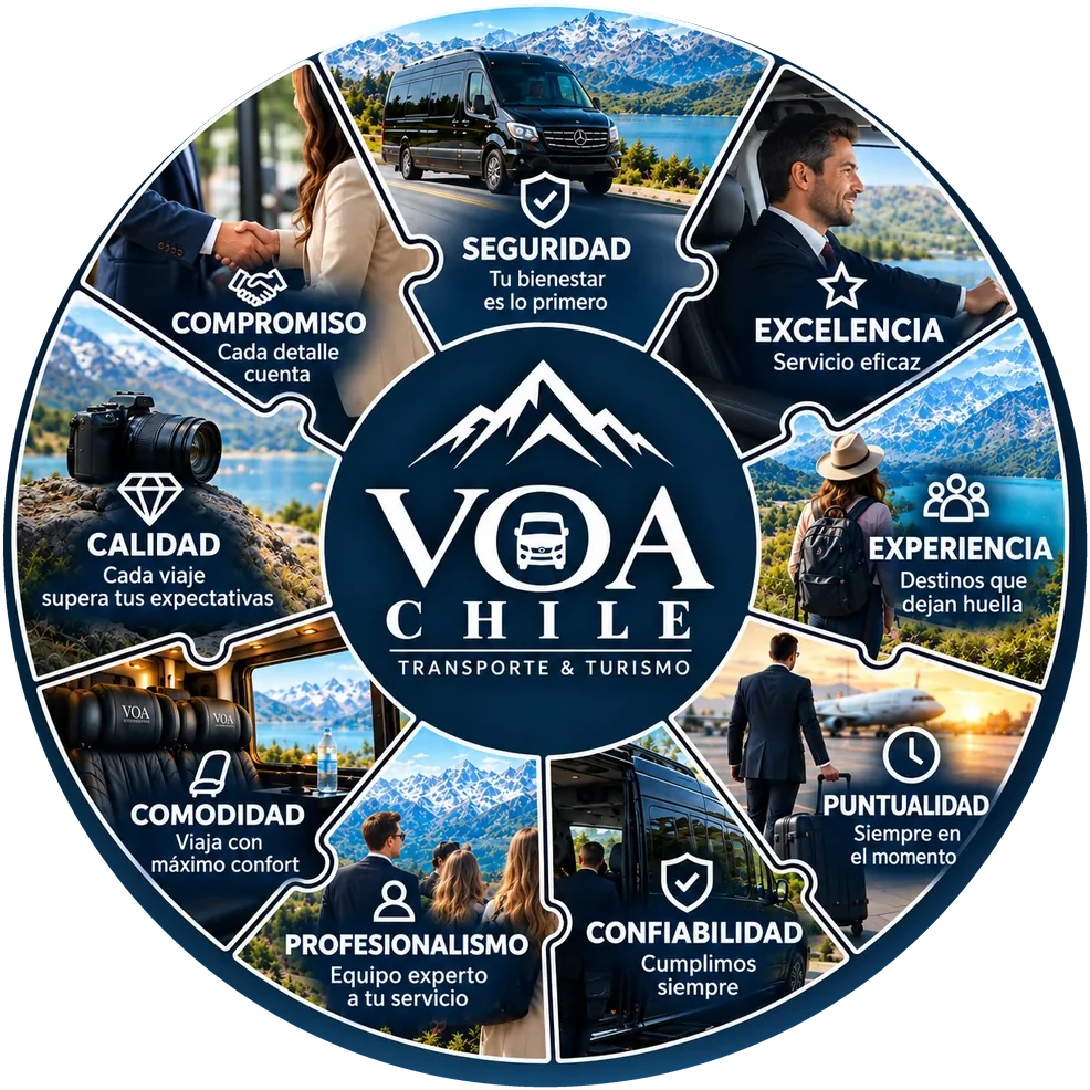 Los cinco atributos de VOA Chile: confianza, experiencia, personalizacion, seguridad y prestigio